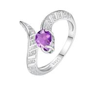 Schlangenring Aus 925Er Sterlingsilber Für Damen, Edelstein Im Birnenschliff, Kletterring, Wickelring, Stapelbar, Midi-Band Für Den Zeigefinger, Verstellbar, Punk-Gothic-Schmuck, Geschenk Mit Box,