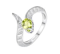 Schlangenring Aus 925Er Sterlingsilber Für Damen, Edelstein Im Birnenschliff, Kletterring, Wickelring, Stapelbar, Midi-Band Für Den Zeigefinger, Verstellbar, Punk-Gothic-Schmuck, Geschenk Mit Box,