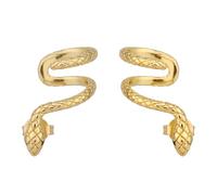 Schlangenwickelohrringe für Damen, Goldene Halloween-Gothic-Schlangenohrringe Trendiger Tierschmuck Goth-Punk-Schlangen-Accessoires für Frauen Halloween