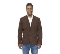 Schlanker italienischer Herren-Blazer aus Ziegenveloursleder - Alexandria 5XL