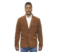 Schlanker italienischer Herren-Blazer aus Ziegenveloursleder - Alexandria XS