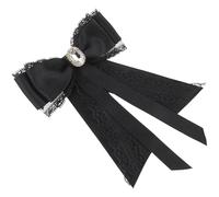 Schleifen Anstecknadel für Damen, Schwarze Spitze, Bow Stil