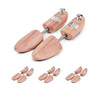 Schlesinger - 4 Paar Premium Schuhspanner aus edlem Zedernholz für Damenschuhe und Sneaker. Modell Königin. Größe 38/39. Silber Knauf.