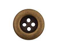 schlicht messing bronze antik 4 Loch Basic Knöpfe Metallknöpfe Metall Jeansknöpfe made in Germany 6 Stück (20mm)