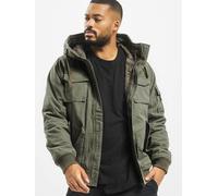 schlichte Brandit Herren Jacke große Kapuze Kordelzug mit Baumwolle Khaki XXL