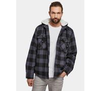 Brandit Jacke Lumber Jacket Hooded, Baumwolle/Polyester, Schwarz/Grau, Größe 3XL