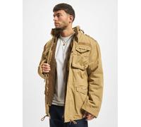 schlichte Brandit Herren Jacke Reißverschluss Kapuze mit Baumwolle Beige L
