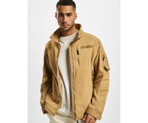 schlichte Brandit Herren Jacke Reißverschluss Taschen Beige 4XL