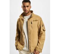 schlichte Brandit Herren Jacke Reißverschluss Taschen Beige L