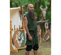 Schlichte Mittelalter Tunika ärmellos Grün "Viggo" XXL
