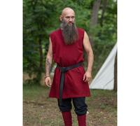 Schlichte Mittelalter Tunika ärmellos Rot "Viggo" XXXL