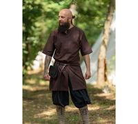 Schlichte Mittelalter Tunika kurzarm Braun "Njord" M