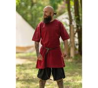 Schlichte Mittelalter Tunika kurzarm Rot "Njord" XXXL