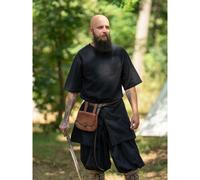 Schlichte Mittelalter Tunika kurzarm Schwarz "Njord" XXL