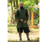 Schlichte Mittelalter Tunika langarm Grün "Malte" M