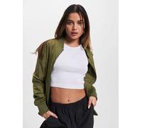 schlichte Urban Classics Damen Jacke Taschen 78 g/m² Khaki XS