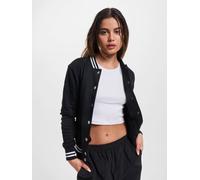 Urban Classics Damen College-Sweatjacke – 65% Baumwolle/35% Polyester – Schwarz XL