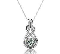 Schlichte Zirkonia-Halskette mit Unendlichkeits-Anhänger für Damen, Alltag, Party, Hochzeit, elegante Halskette
