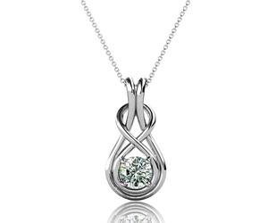 Schlichte Zirkonia-Halskette mit Unendlichkeits-Anhänger für Damen, Alltag, Party, Hochzeit, elegante Halskette