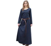 Schlichtes Mittelalterkleid Afra aus festem Canvas, dunkelblau