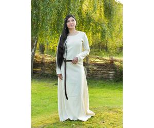 Schlichtes Wikinger Kleid Wolle, natur, „Celeste“ S
