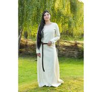 Schlichtes Wikinger Kleid Wolle, natur, „Celeste“ XXL