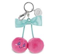 Schlüssel- und Taschenanhänger Kirschen 7cm - pink - Vielseitiger Anhänger mit edlem Gravur-Charm, perfekt als Taschenschmuck oder Schlüsselanhänger | 62833