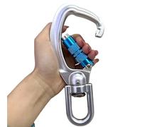 Schlüsselanhänger, Aluminium, um 360 Grad drehbar - aus Aluminium mit D-Ring-Form | für Camping, Wandern, Reisen, Rucksack, Klettern, im Freien