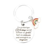 Schlüsselanhänger Aus Edelstahl Mit Rundem Anhänger Und Regenbogen-Anhänger, Das Geschenk Frauen Geburtstag, Kleine Geschenke Für Freundinnen, Geburtstag Geschenke Für Die Schwestern Und Kolleginnen