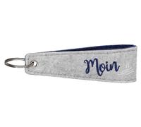 GILDE 1 Filz Schlüsselanhänger Moin 14x4x1cm, hellgrau mit Schlüsselring ohne Auswahlmöglichkeit