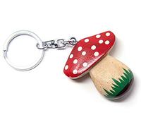 Schlüsselanhänger aus Holz - Fliegenpilz