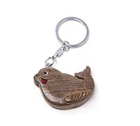 Schlüsselanhänger aus Holz - Lustiger Seehund