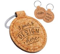 Schlüsselanhänger aus Naturkork, personalisierbar, Geschenkidee (Hi eige, Rond