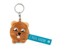 NICI Schlüsselanhänger Bär „Feel Good!“ 5 cm Blau