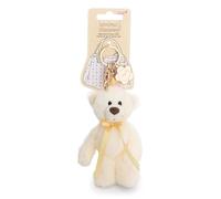 Schlüsselanhänger Bär Finni 13cm mit Karabiner - gelb - Treuer-Plüschbegleiter für Rucksack oder Tasche, Schlüsselhalter für Klein und Groß | 62946