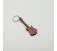 Schlüsselanhänger E-Gitarre aus Walnuss