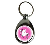 Schlüsselanhänger Einkaufschip Sternzeichen Geschenk Geburtstag Metall silber (Schütze)