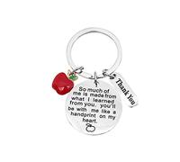 Schlüsselanhänger Elastisches Lehrer Wertschätzung Geschenke für Frauen Schlüsselanhänger Geschenk für Lehrer Dankeschön Geschenk für Lehrer Lehrer Gilde Schlüsselanhänger (B, One Size)