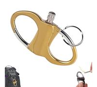 Schlüsselanhänger-Feuerzeug Schlüsselbund Mit Dauerhaftem Feuer 10,000 Mal Feuerstarter-Schlüsselring Multifunktional Key Organizer Feuerzeug Schlüsselringe Feuerzeuge für Wandern Camping (Gold)