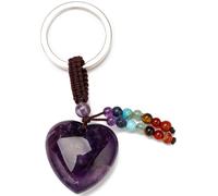 Schlüsselanhänger FIRETTI "Schmuck Geschenk Herz", Damen, lila, Edelstahl, Textil, Basic, Schlüsselanhänger Schlüsselanhänger, mit Edelsteinen (70550803-0) lila