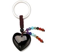 Schlüsselanhänger FIRETTI "Schmuck Geschenk Herz", Damen, schwarz, Edelstahl, Textil, Basic, Schlüsselanhänger Schlüsselanhänger, mit Edelsteinen (32018245-0) schwarz