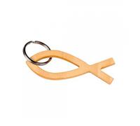 Schlüsselanhänger - Fisch - Holz - mit Schlüsselring -