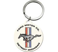 Nostalgic Art Schlüsselanhänger Ford Mustang Horse & Stripes Logo Ø 4 cm Metall Vintage