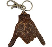 Schlüsselanhänger für Surfer - Shaka Wave graviert aus echtem Leder - Etabeta Artigiano Toscano