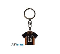 ABYSTYLE Haikyu Offizieller Jersey-Schlüsselanhänger, Metall, Nummer 10, Karasuno-Design, 4,8 x 5,3 cm, Anime-Manga-Zubehör, Merch-Geschenk