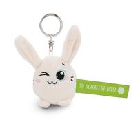 NICI Schlüsselanhänger Hase Du schaffst das 5cm-weiß-Treuer-Begleiter für Rucksack oder Tasche, Schlüsselhalter für klein und Groß | 62048