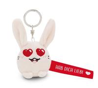 NICI Schlüsselanhänger Hase Hab Dich lieb 5cm-weiß-Treuer-Begleiter für Rucksack oder Tasche, Schlüsselhalter für klein und Groß | 62050