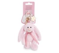 Schlüsselanhänger Hase Lopino 13cm mit Karabiner - rosa - Treuer-Plüschbegleiter für Rucksack oder Tasche, Schlüsselhalter für Klein und Groß | 62949