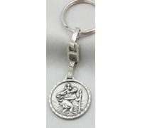 Schlüsselanhänger HEILIGER CHRISTOPHORUS - Glücksbringer mit GRAVUR GUTE FAHRT - Schutzpatron für UNTERWEGS & REISEN - religiöser ANHÄNGER 7 cm - Geschenk zum AUTOFAHREN von MaMeMi