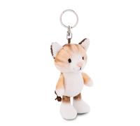 Schlüsselanhänger Katze 10cm braun - Plüsch-Begleiter Kuscheltieranhänger mit Schlüsselring für Schlüsselband, Schlüsselbund & Schlüsselhalter